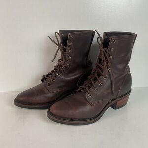 Santa Fe Western Packer Boots | Apache | Lace Up | USA Made | Women’s 9 M